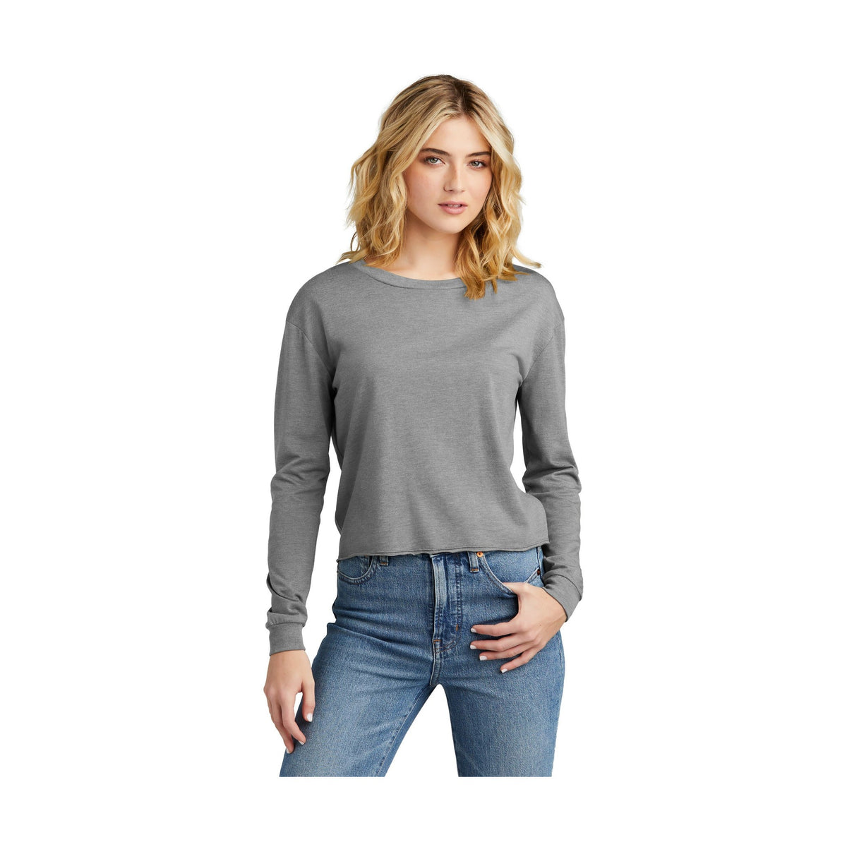 District Women's Perfect Tri Midi Long Sleeve Tee DT141