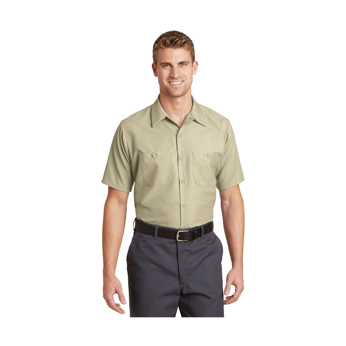 Red Kap Men's Short Sleeve Industrial Work Shirt Corporate Apparel Shirts & Tops