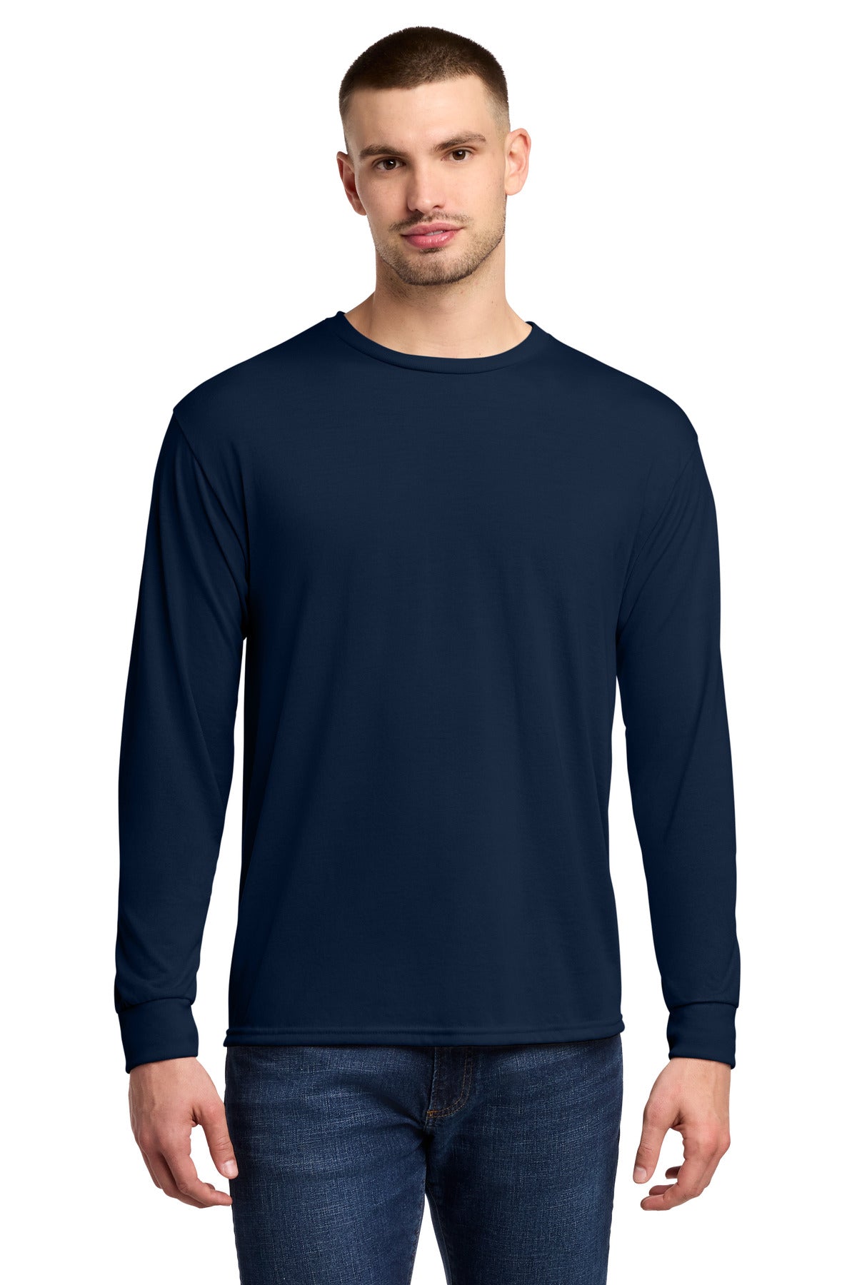 JERZEES Men's Dri-Power 100% Polyester Long Sleeve T-Shirt 21LS