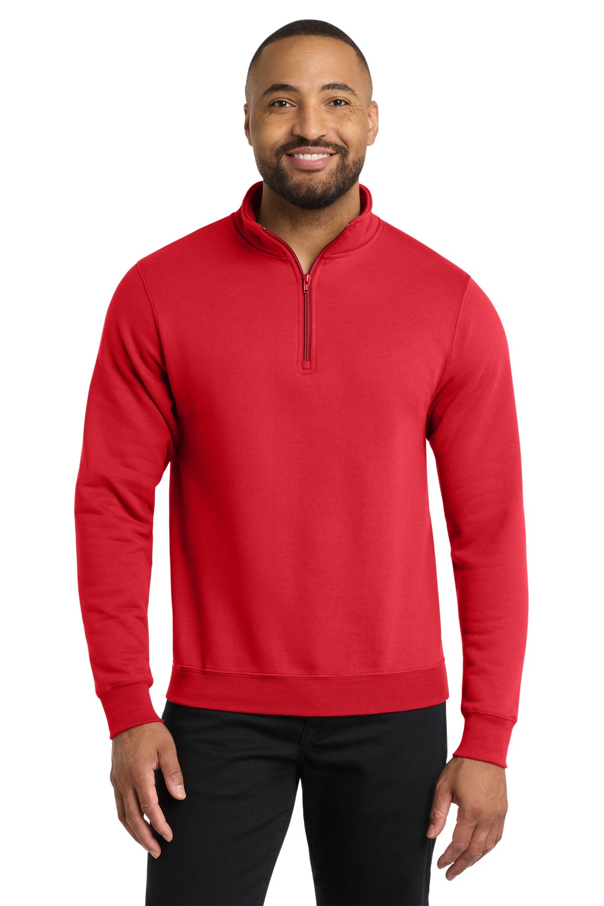 Port & Co Men's Core Fleece 1/4-Zip Pullover Sweatshirt PC78Q