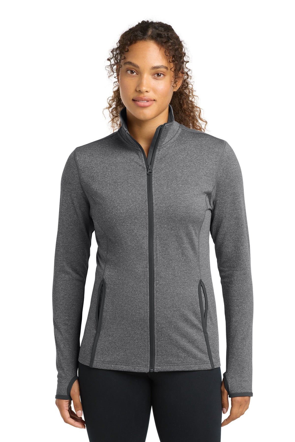 Sport-Tek Women's Sport-Wick Stretch Contrast Full-Zip Jacket