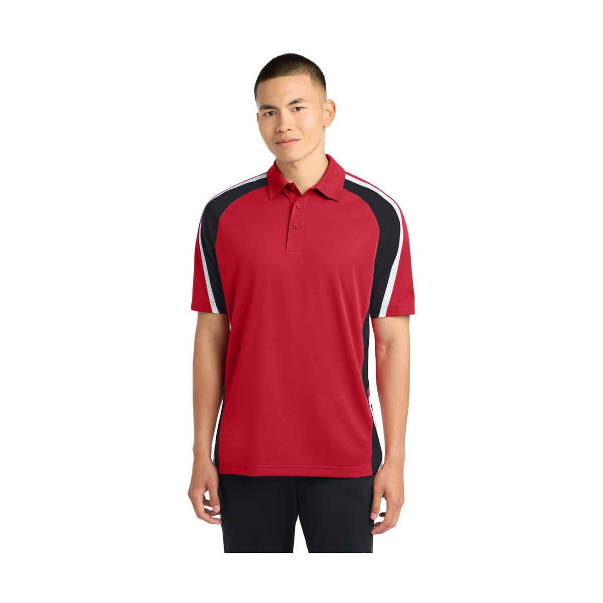 Sport-Tek Men's Tricolor Micropique Sport-Wick Polo