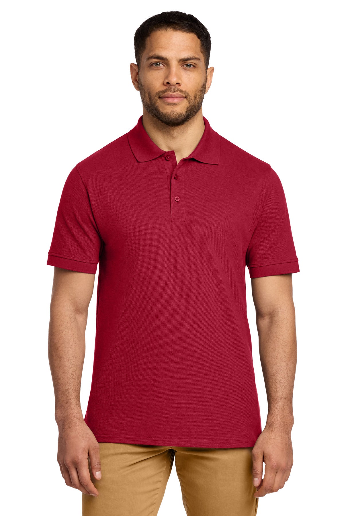 Port & Co Men's Combed Ring Spun Pique Polo