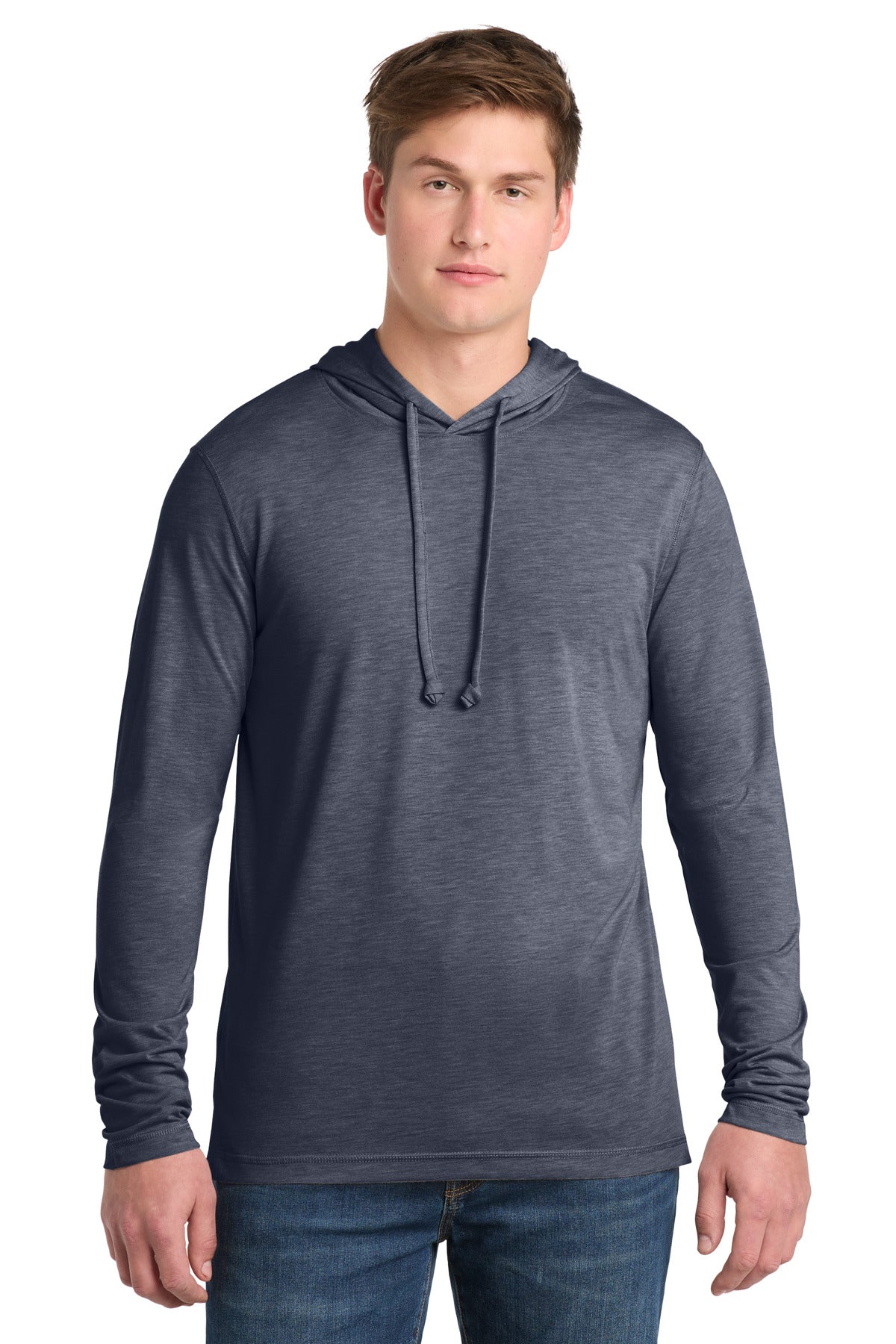 Sport-Tek Men's PosiCharge Tri-Blend Wicking Long Sleeve Hoodie ST406