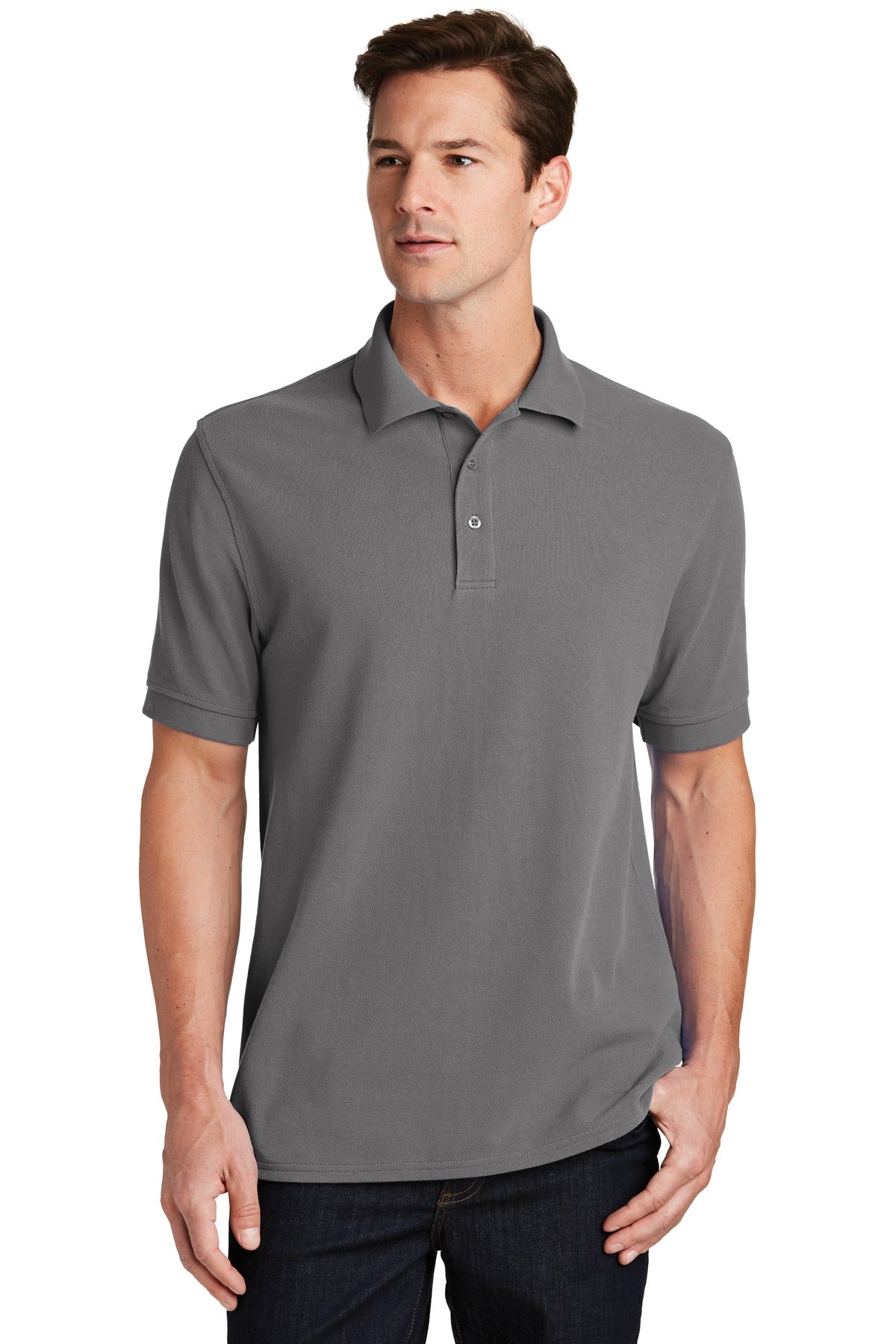 Port & Co Men's Combed Ring Spun Pique Polo