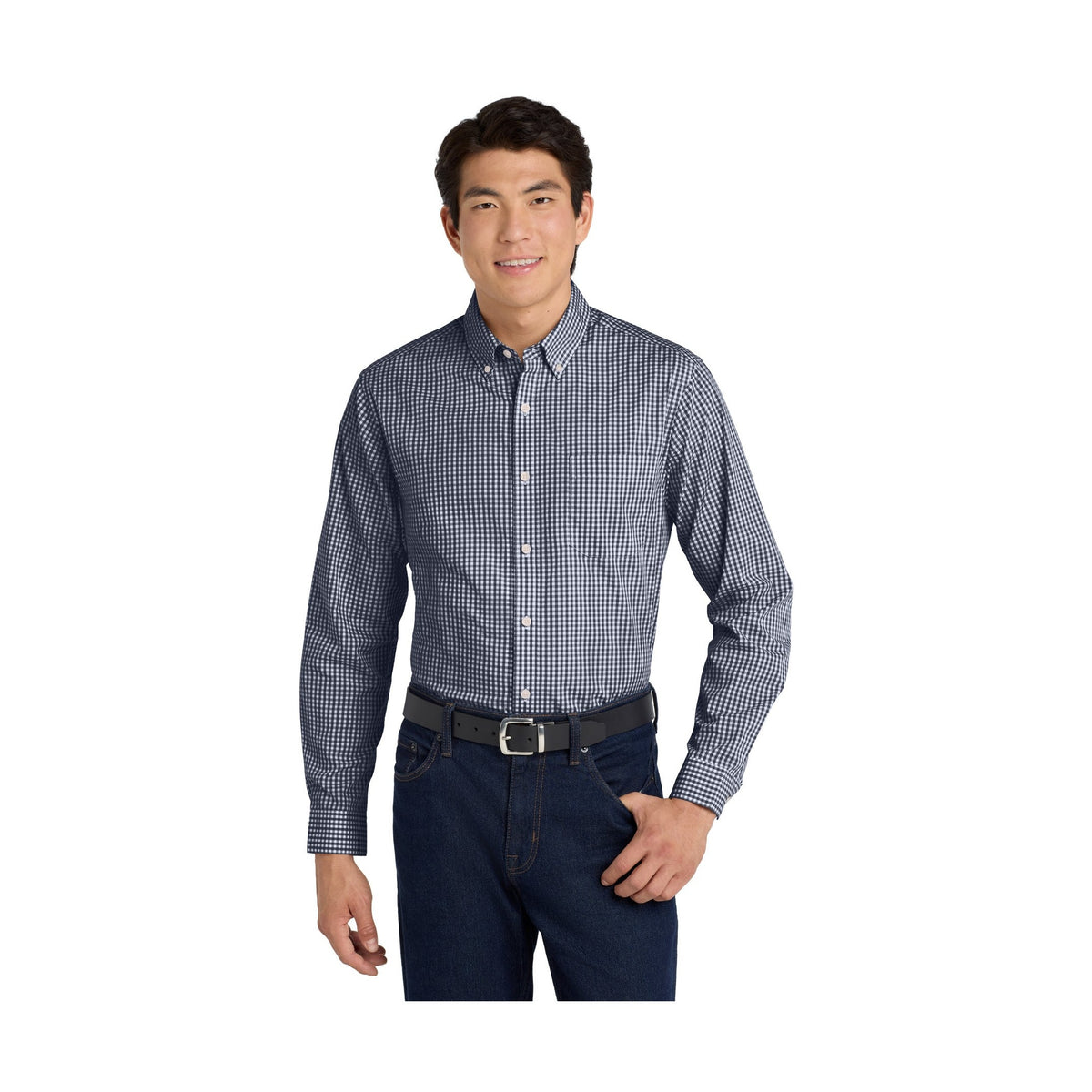 Port Authority Men's Broadcloth Gingham Easy Care Shirt W644