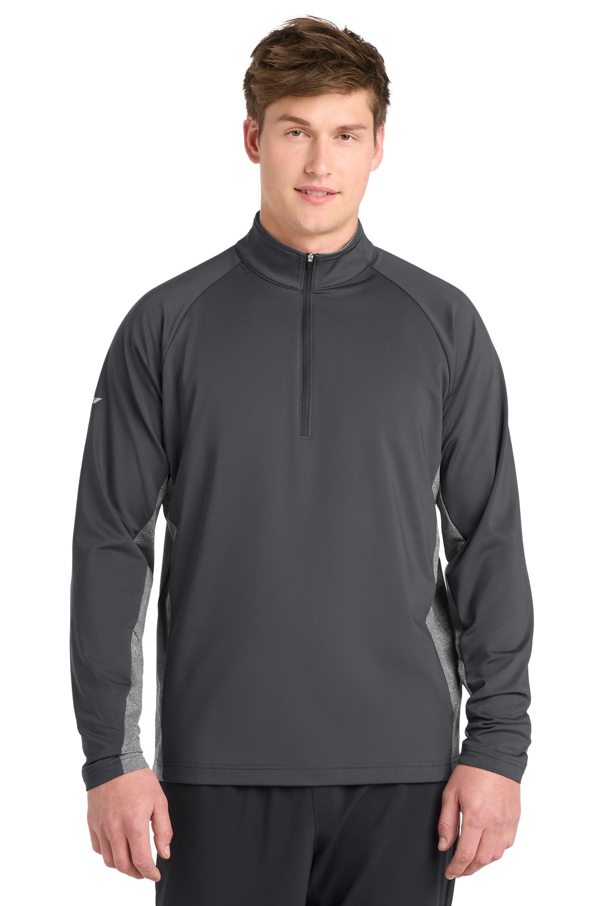 Sport-Tek Men's Sport-Wick Stretch Contrast 1/4-Zip Pullover