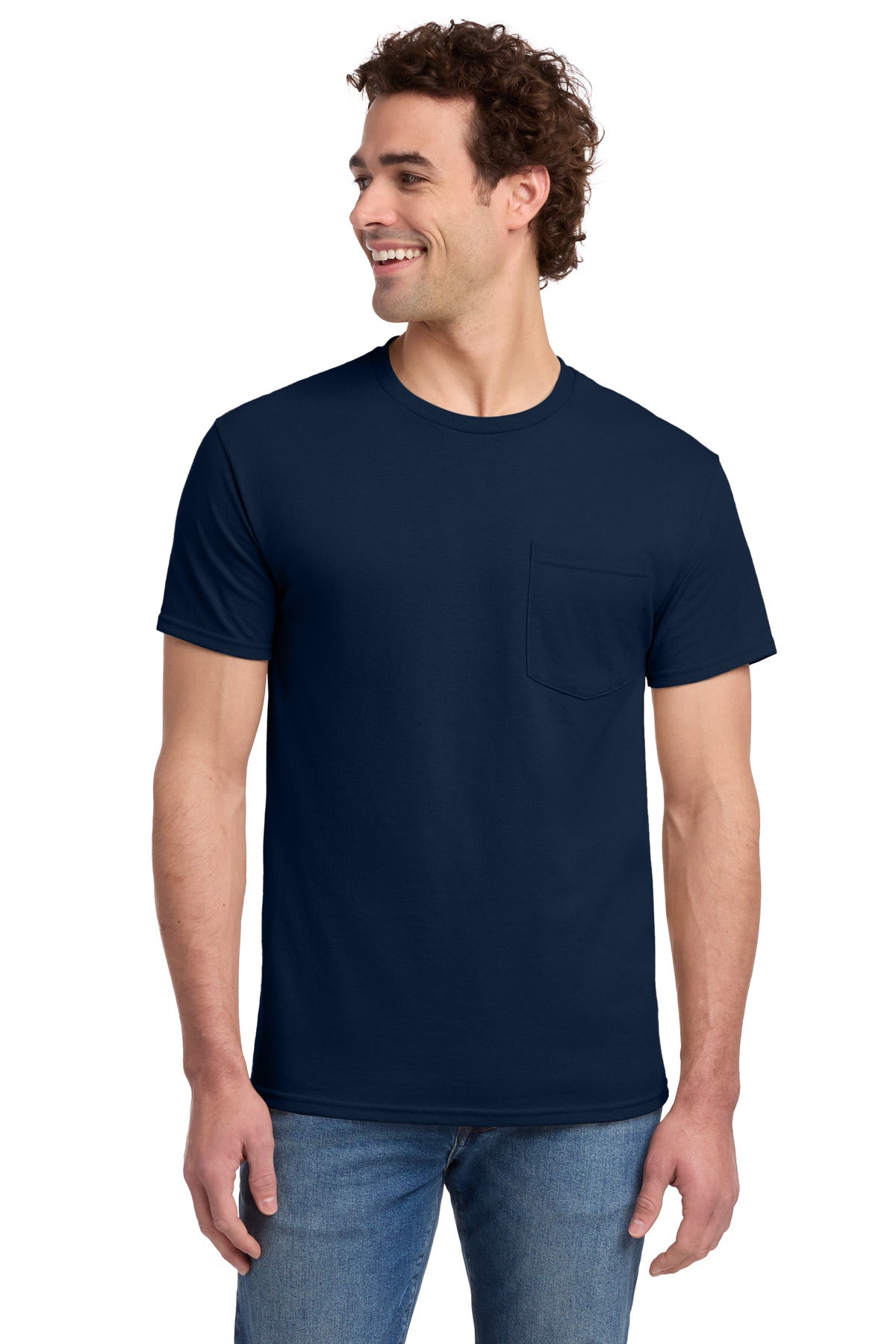 JERZEES Men's Dri-Power 50/50 Cotton/Poly Pocket T-Shirt 29MP