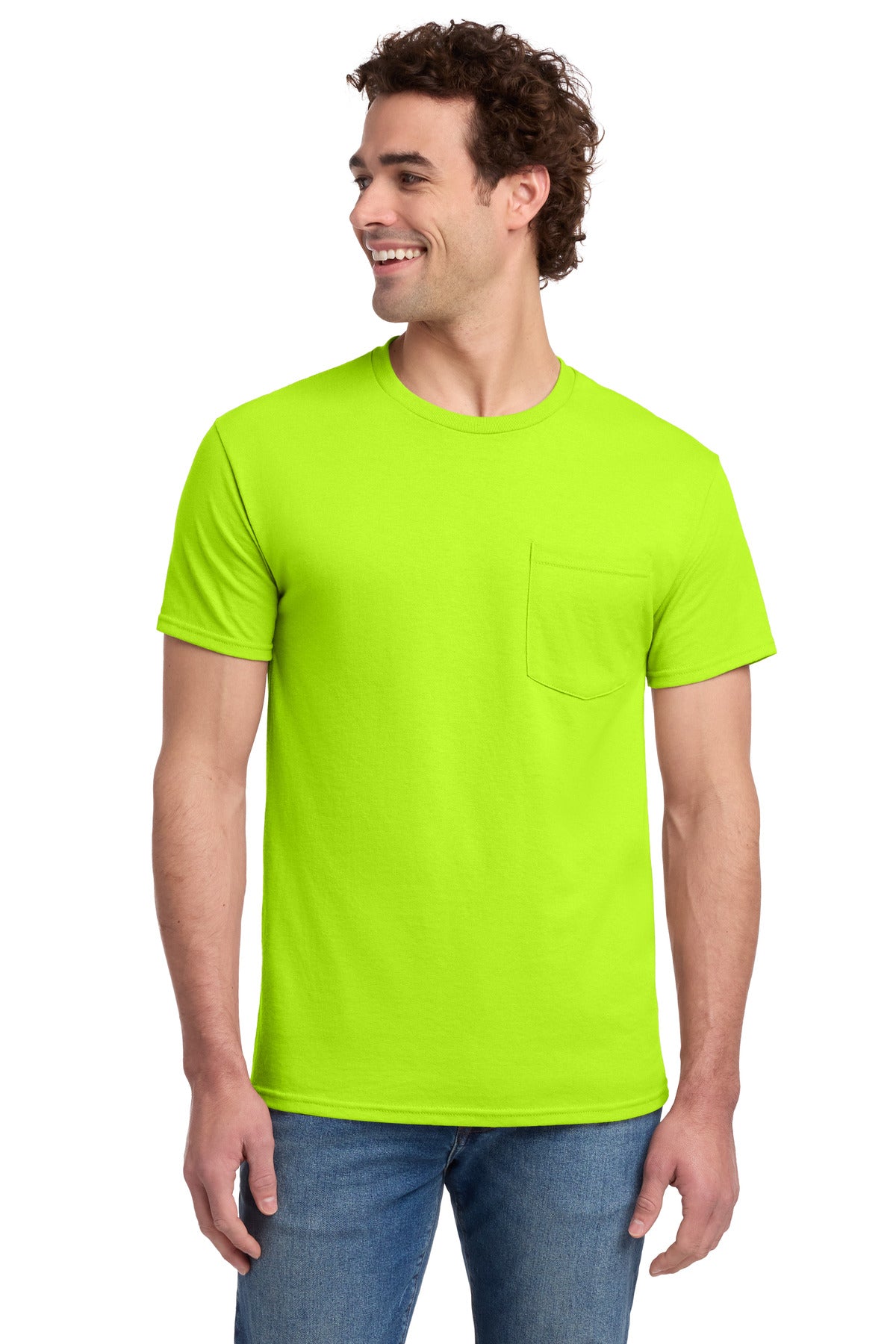 JERZEES Men's Dri-Power 50/50 Cotton/Poly Pocket T-Shirt 29MP