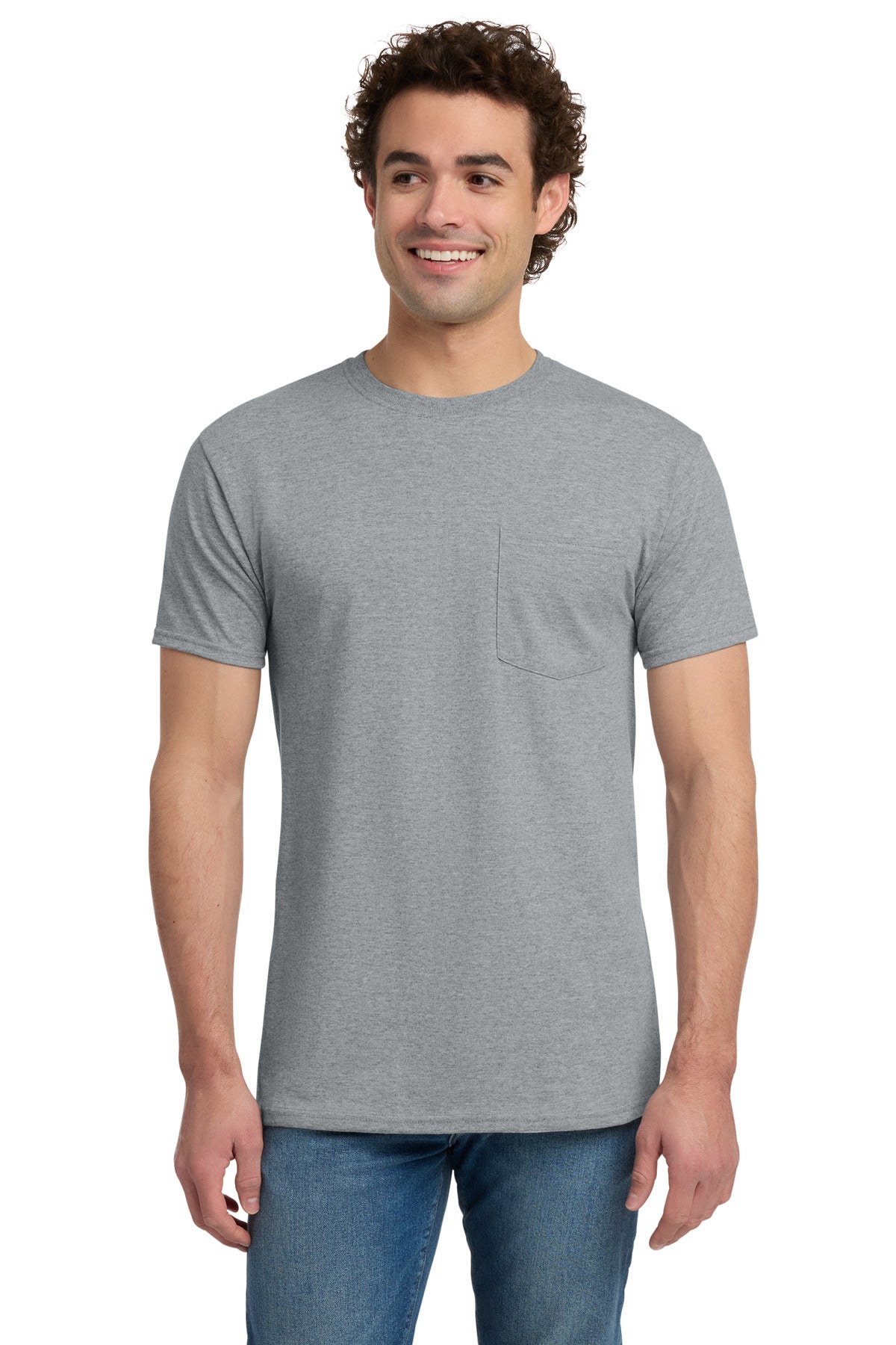 JERZEES Men's Dri-Power 50/50 Cotton/Poly Pocket T-Shirt 29MP