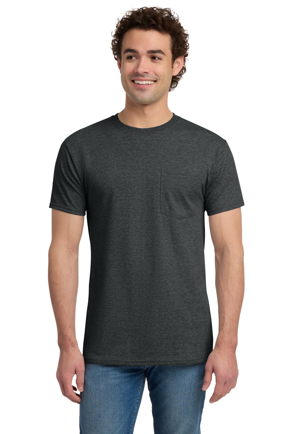 JERZEES Men's Dri-Power 50/50 Cotton/Poly Pocket T-Shirt 29MP