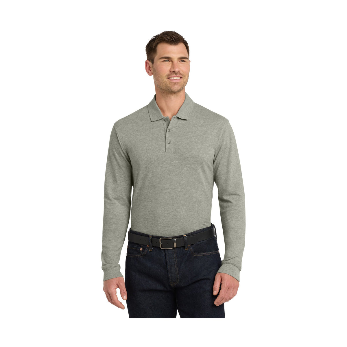 Port Authority Men's EZCotton Long Sleeve Polo
