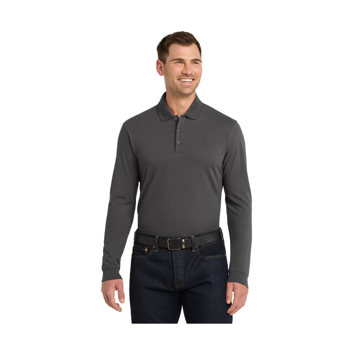 Port Authority Men's EZCotton Long Sleeve Polo