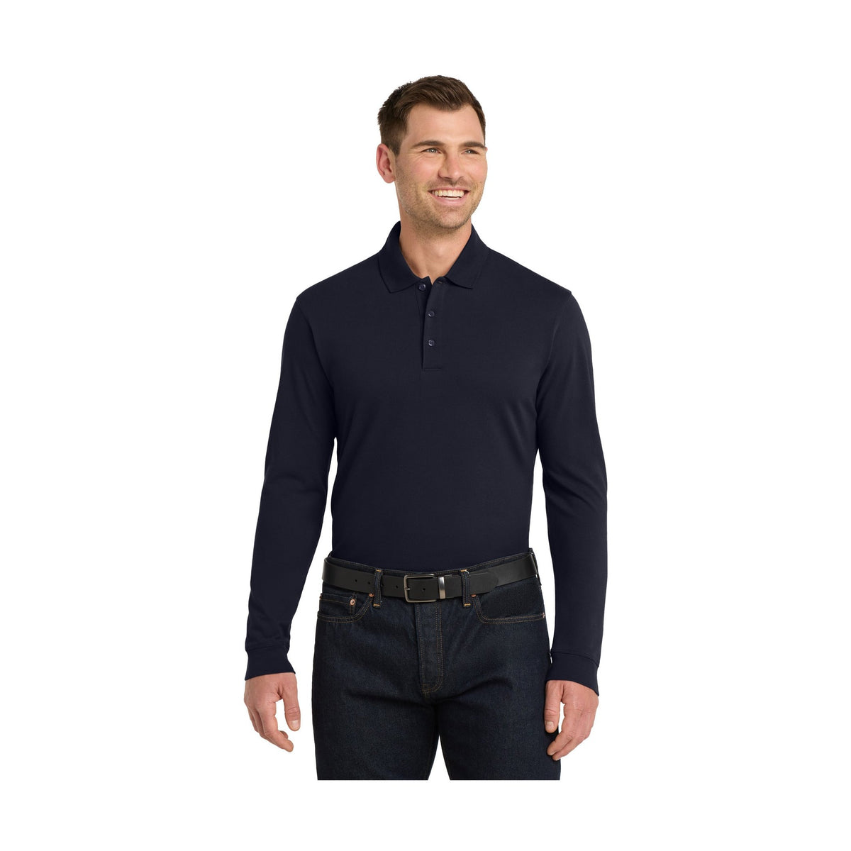 Port Authority Men's EZCotton Long Sleeve Polo