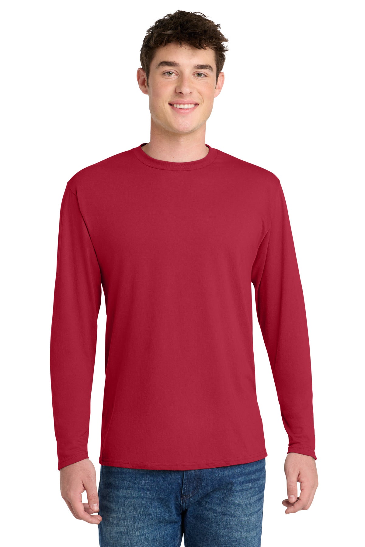 Port & Co Men's Long Sleeve Performance Blend Tee