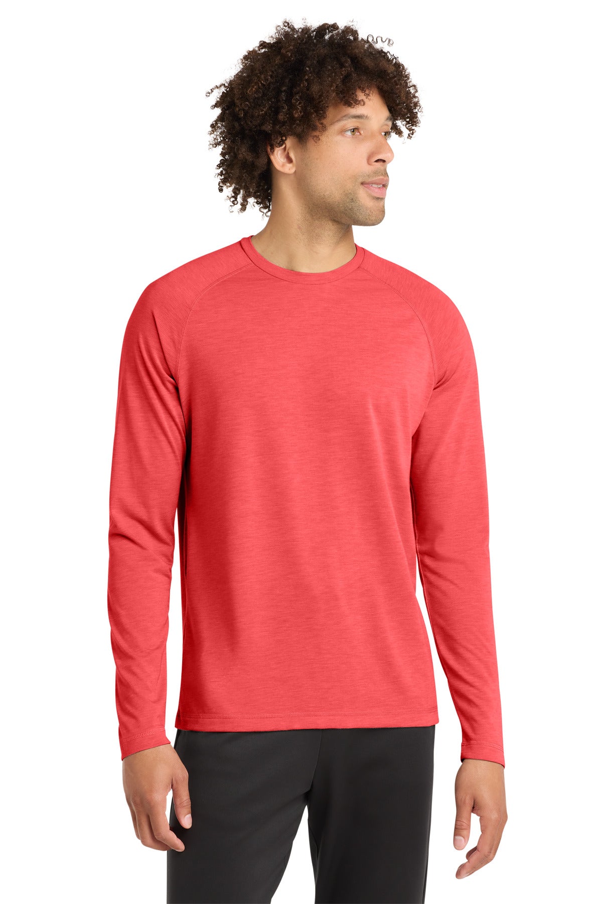 Sport-Tek Men's PosiCharge Long Sleeve Tri-Blend Wicking Raglan Tee ST400LS