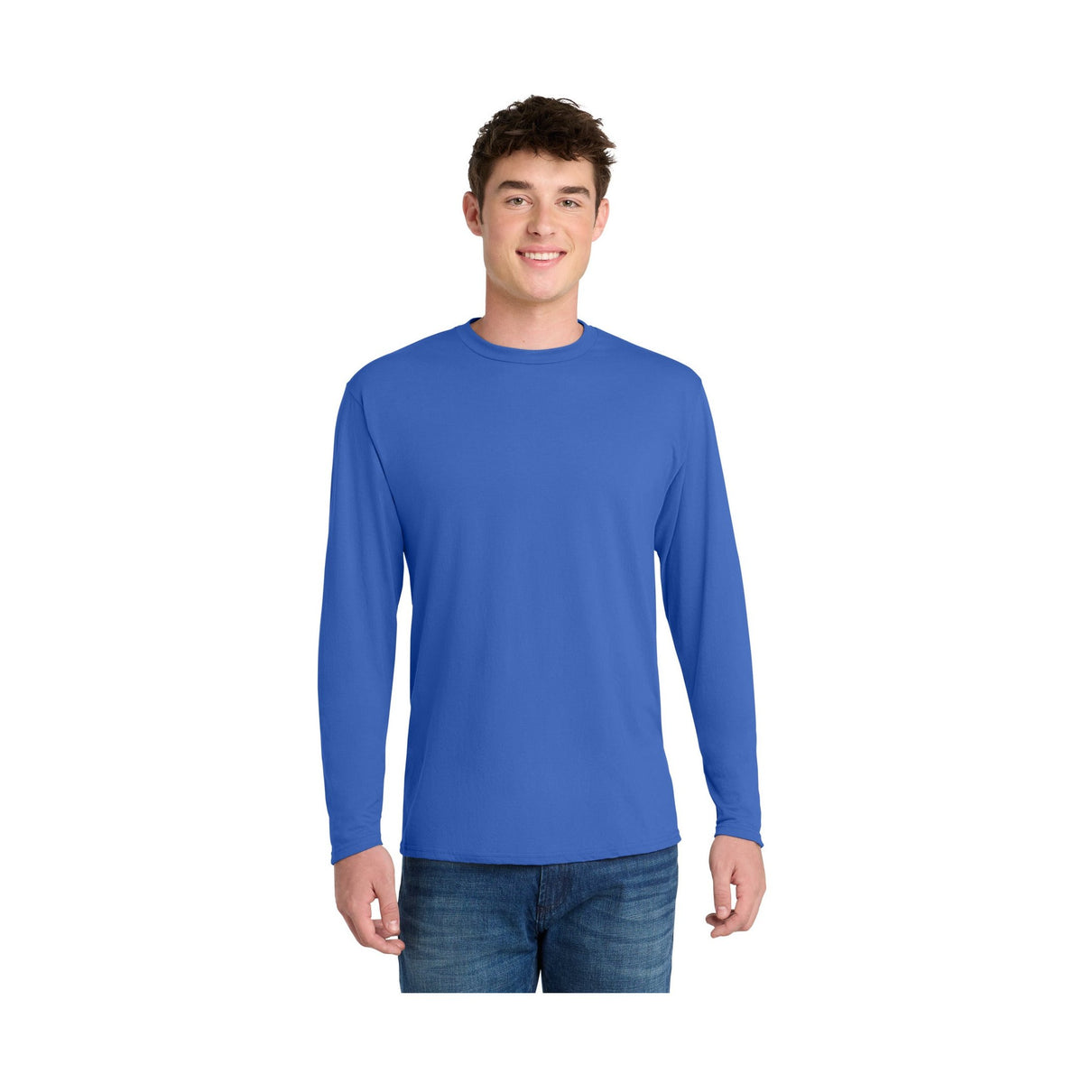 Port & Co Men's Long Sleeve Performance Blend Tee