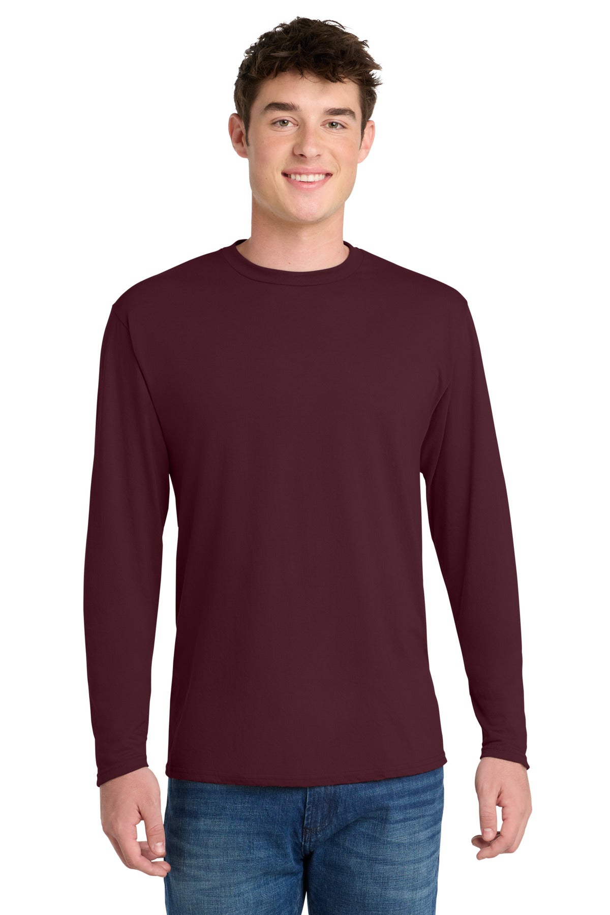 Port & Co Men's Long Sleeve Performance Blend Tee