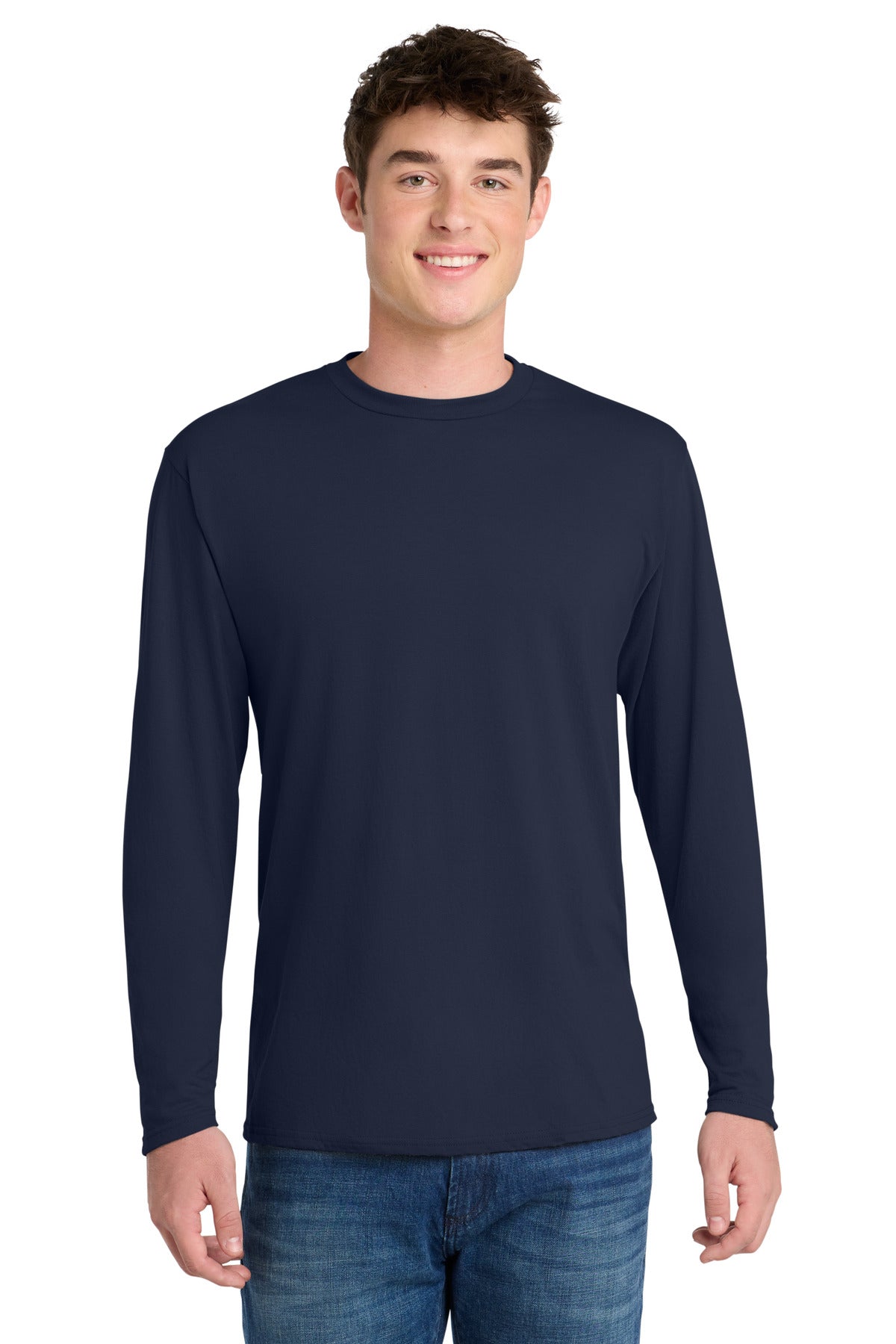 Port & Co Men's Long Sleeve Performance Blend Tee