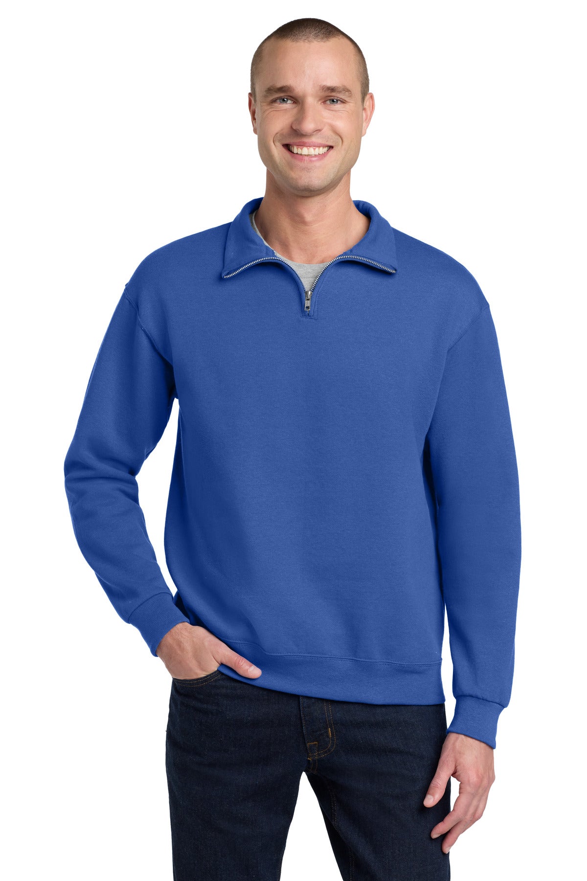 Jerzees Men's NuBlend 1/4-Zip Cadet Collar Sweatshirt