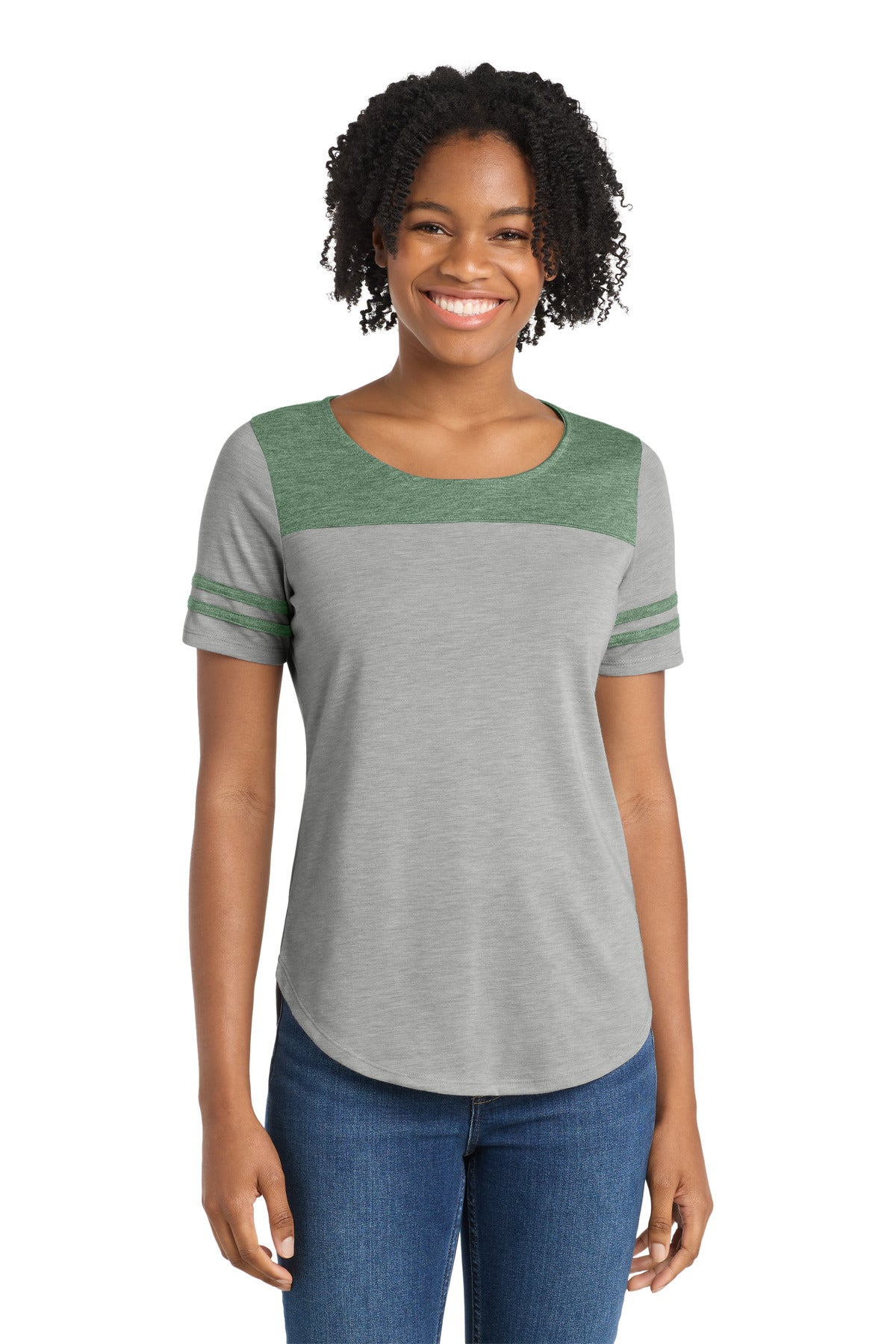 Sport-Tek Women's PosiCharge Tri-Blend Wicking Fan Tee