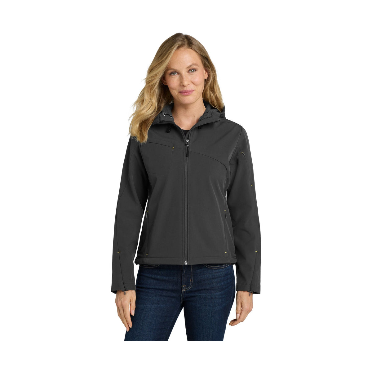 Port Authority Women's Textured Hooded Soft Shell Jacket