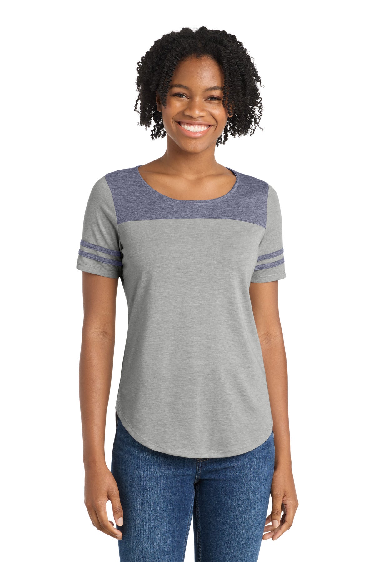 Sport-Tek Women's PosiCharge Tri-Blend Wicking Fan Tee