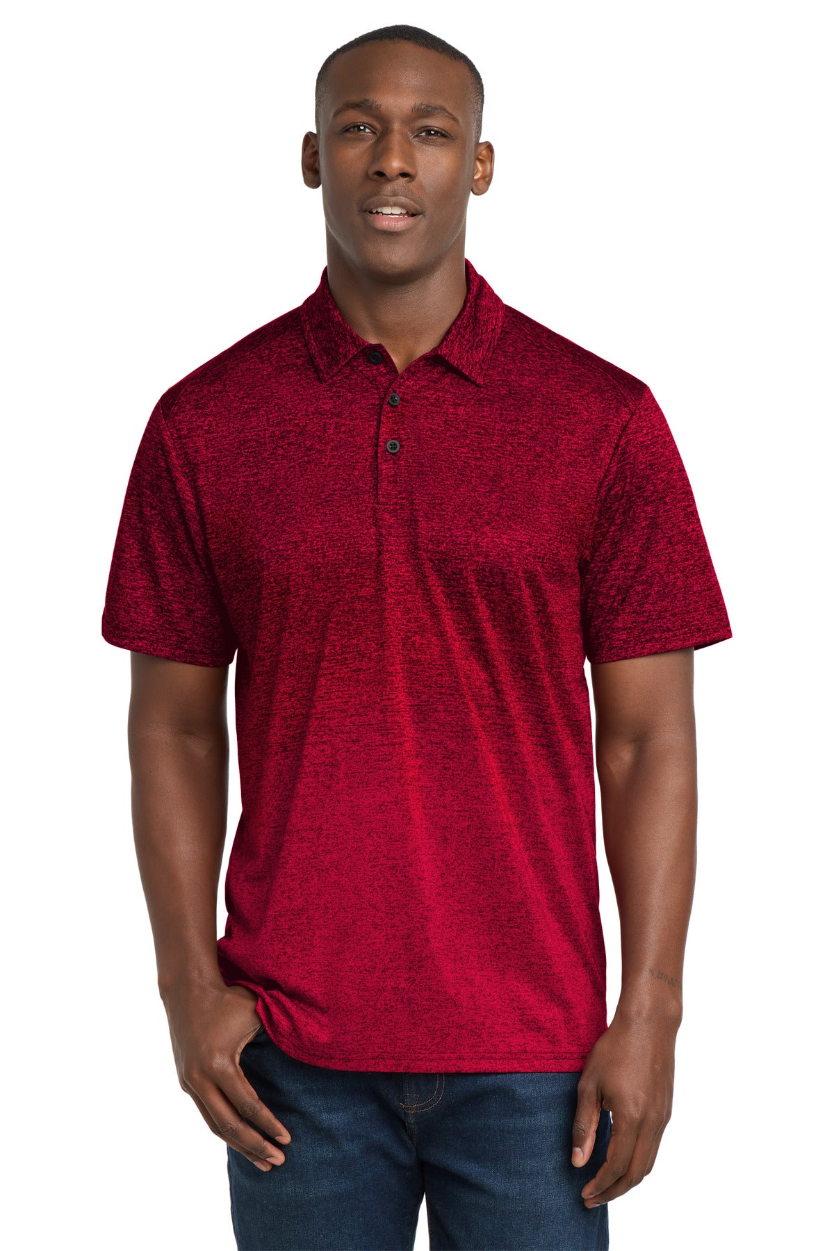 Sport-Tek Men's Ombre Heather Polo