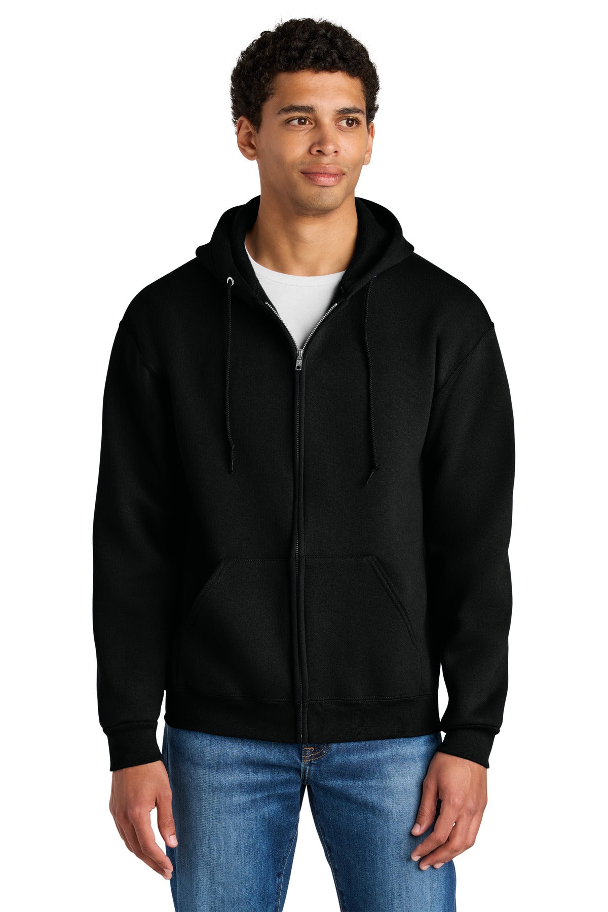 Jerzees Men's Rugged Full-Zip Hooded Sweatshirt Z12M