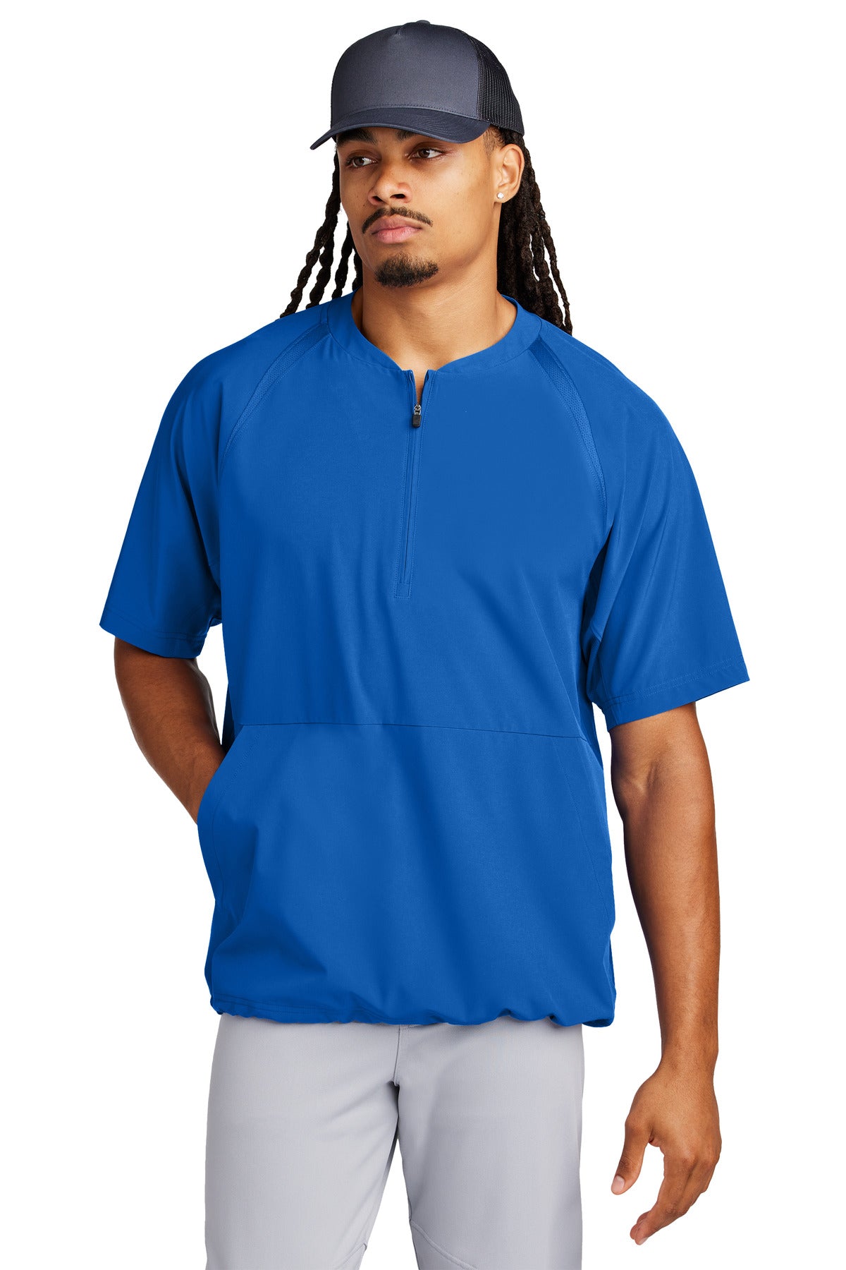 Sport-Tek Men's Repeat 1/2-Zip Short Sleeve Jacket JST489