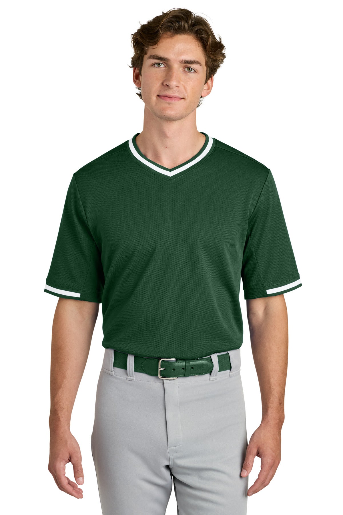 Sport-Tek Men's Tough Mesh V-Neck Baseball Jersey ST221