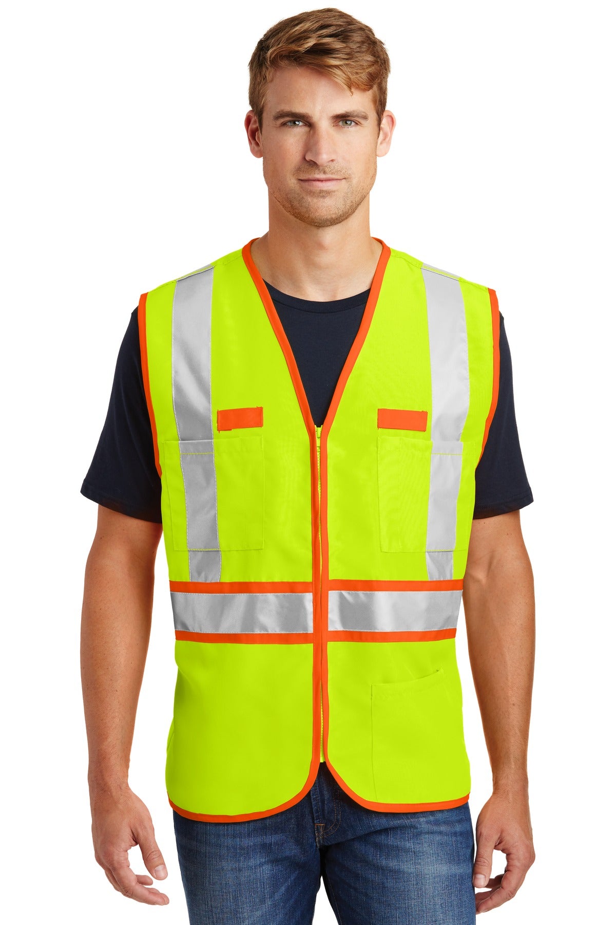 CornerStone Men's ANSI 107 Class 2 Dual-Color Safety Vest