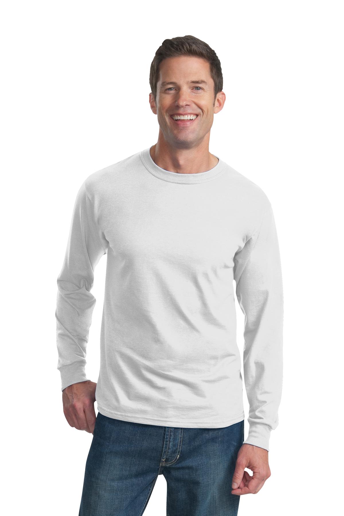 Fruit of the Loom Men's HD Cotton 100% Cotton Long Sleeve T-Shirt