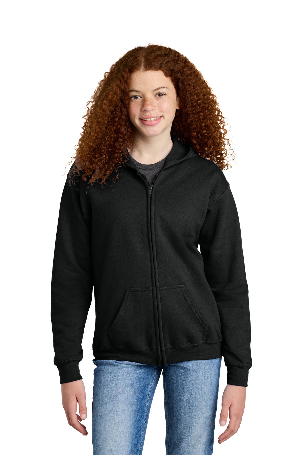 Gildan Youth Heavy Blend Full-Zip Hooded Sweatshirt