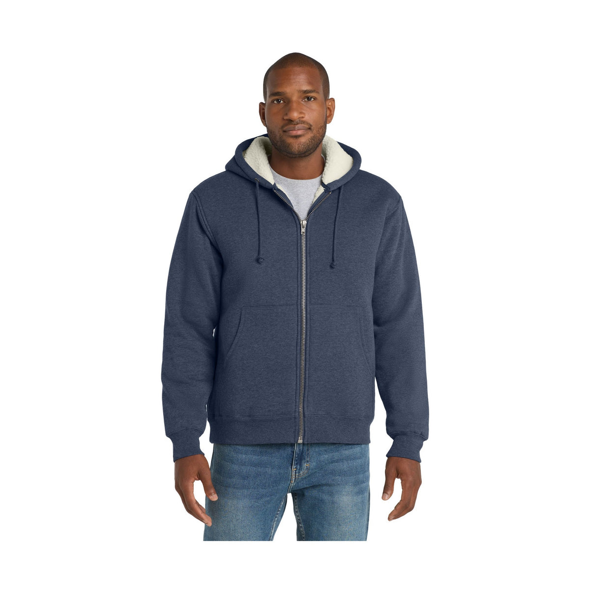 CornerStone Men's Heavyweight Sherpa-Lined Hooded Fleece Jacket