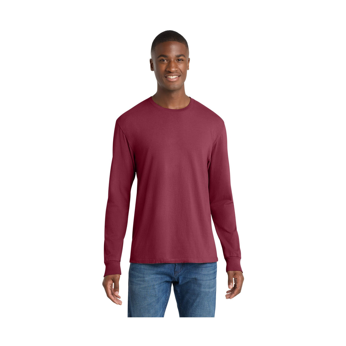 Port & Co Men's Beach Wash Garment-Dyed Long Sleeve Tee PC099LS
