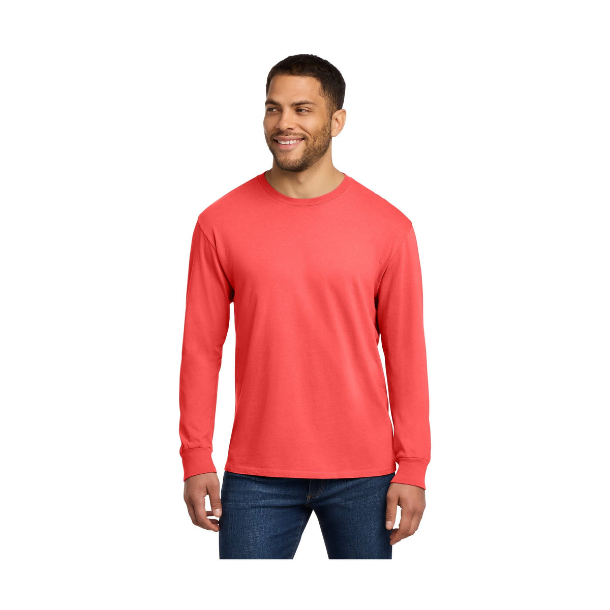 Port & Co Men's Beach Wash Garment-Dyed Long Sleeve Tee PC099LS
