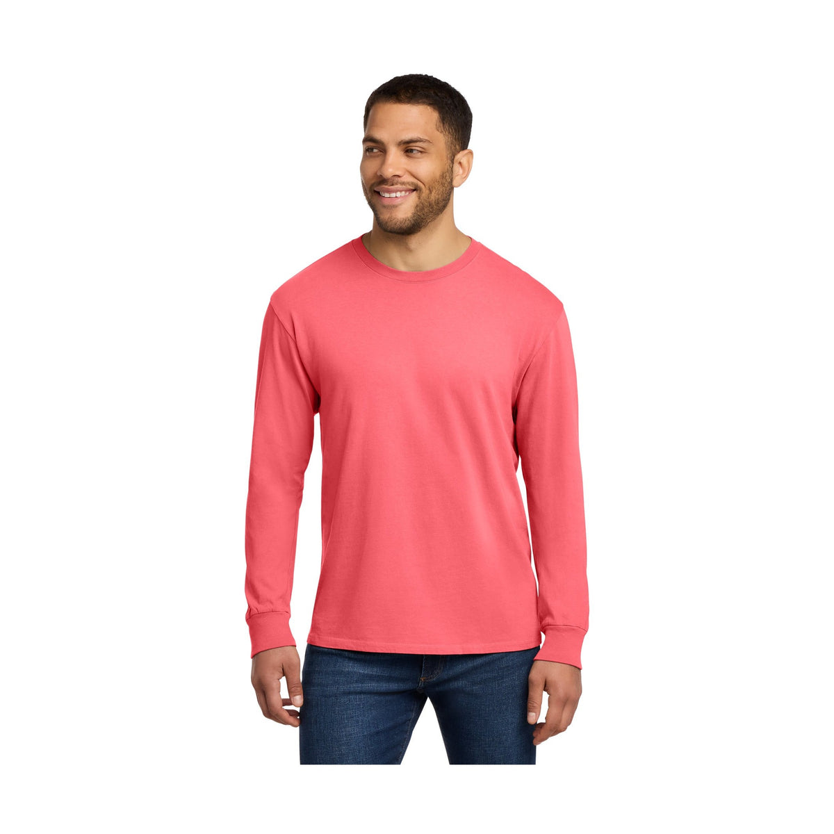 Port & Co Men's Beach Wash Garment-Dyed Long Sleeve Tee PC099LS