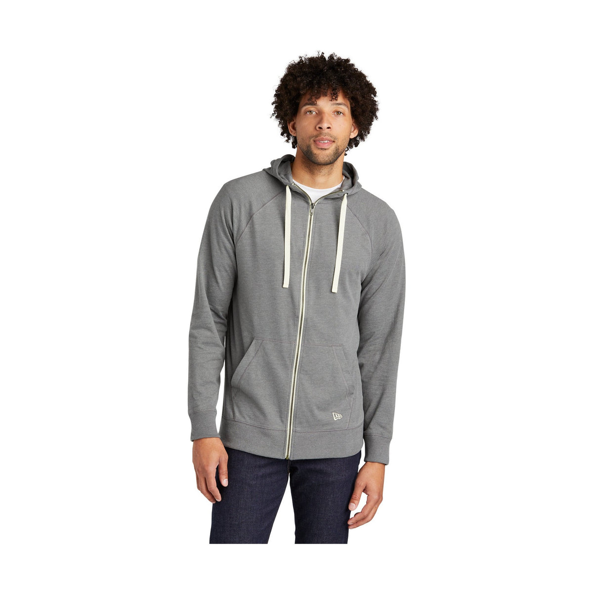 New Era Men's Sueded Cotton Blend Full-Zip Hoodie
