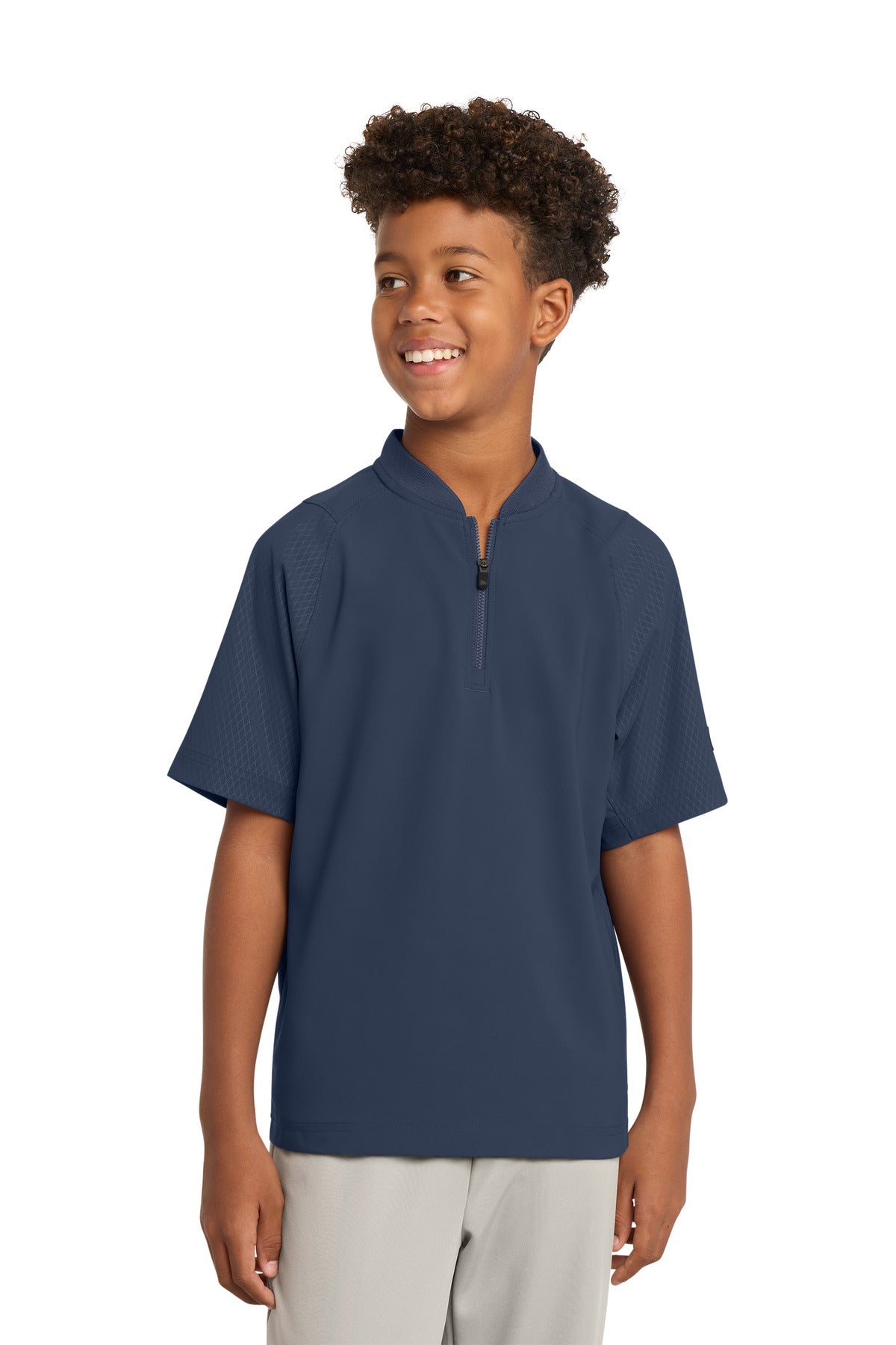 New Era Youth Cage Short Sleeve 1/4-Zip Jacket