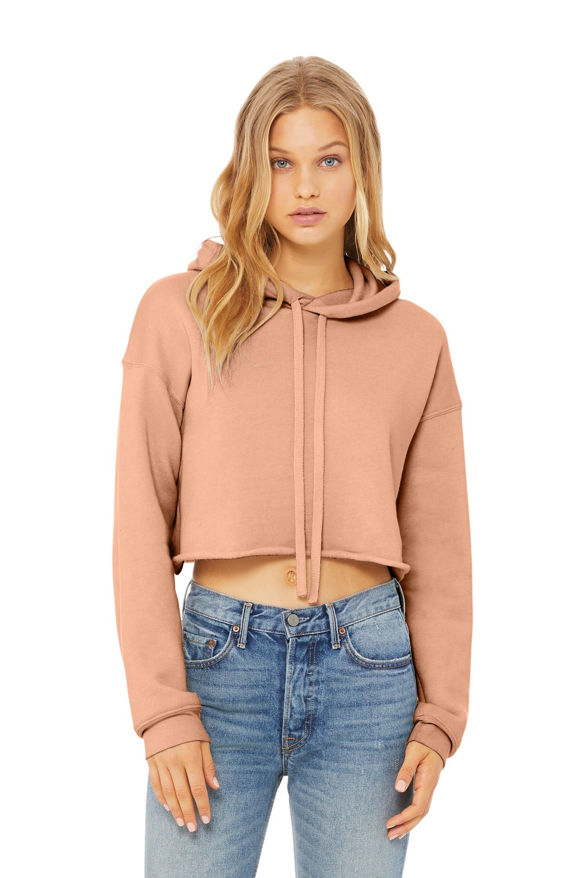 BELLA + CANVAS Women's Crop Fleece Hoodie Sweatshirt
