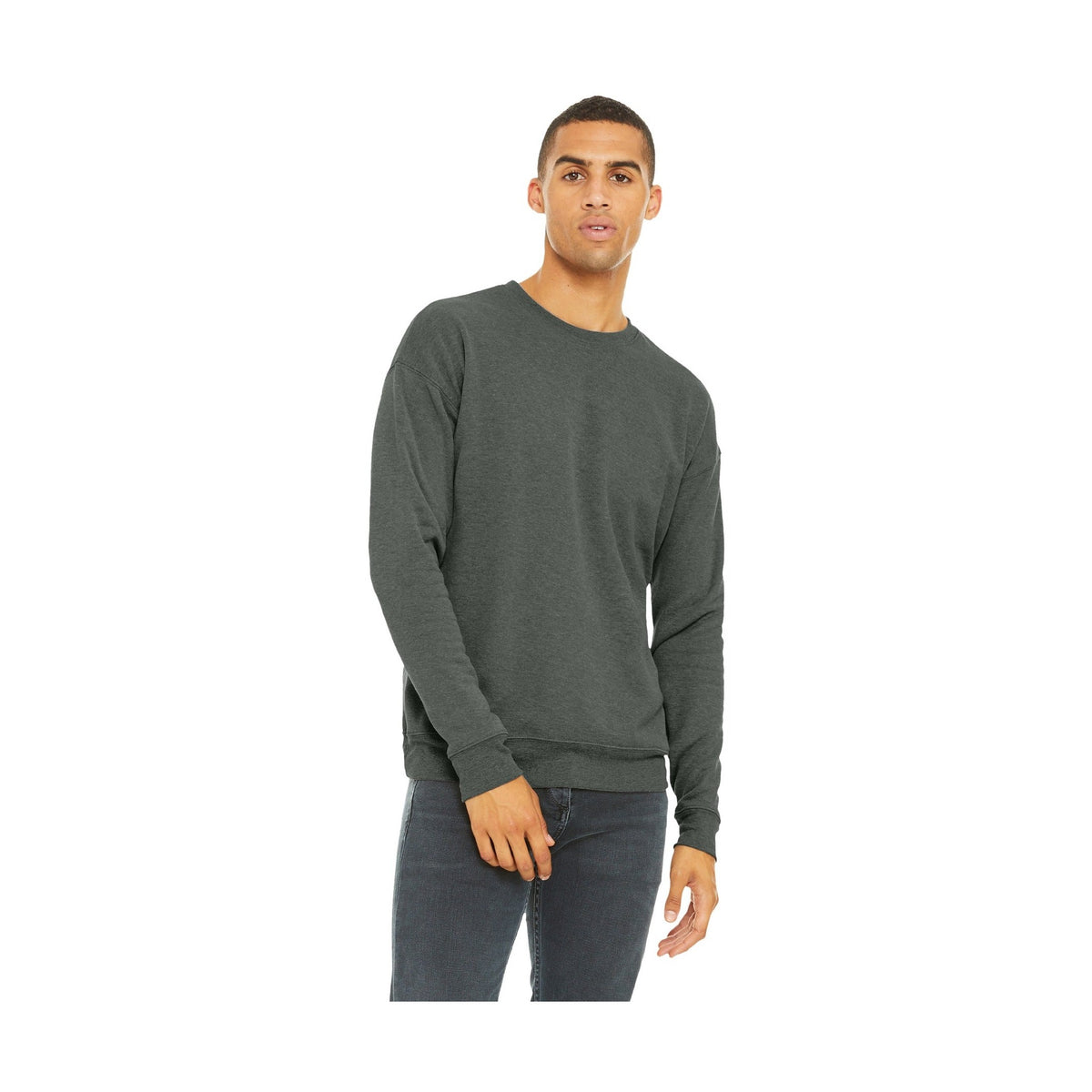 BELLA + CANVAS Men's Sponge Fleece Drop Shoulder Crewneck Sweatshirt Mens Apparel Sweatshirts & Fleece