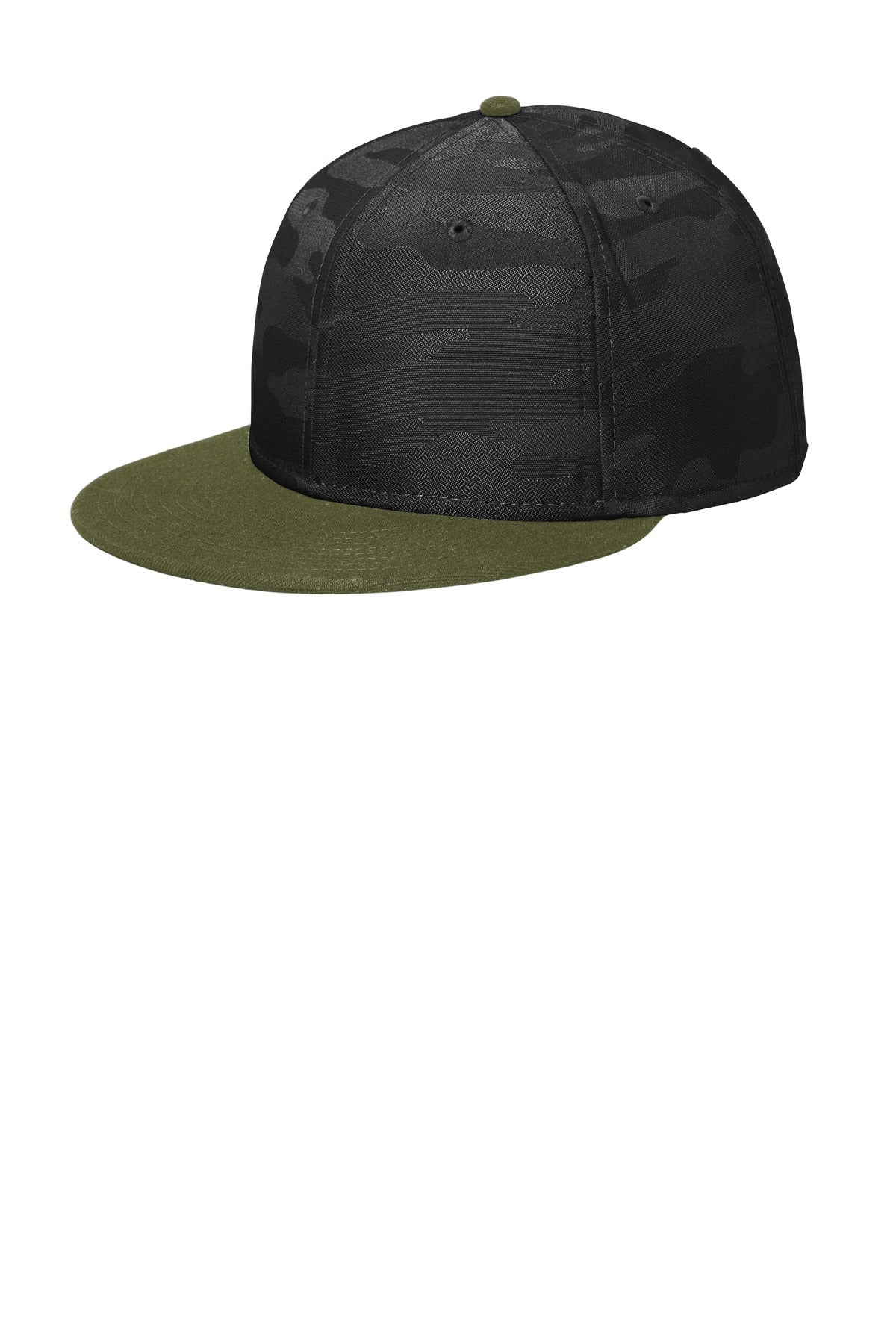 New Era Camo Flat Bill Snapback Cap NE407