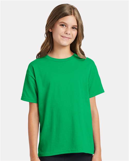 Hanes Youth EcoSmart 50/50 Cotton/Poly T-Shirt-4