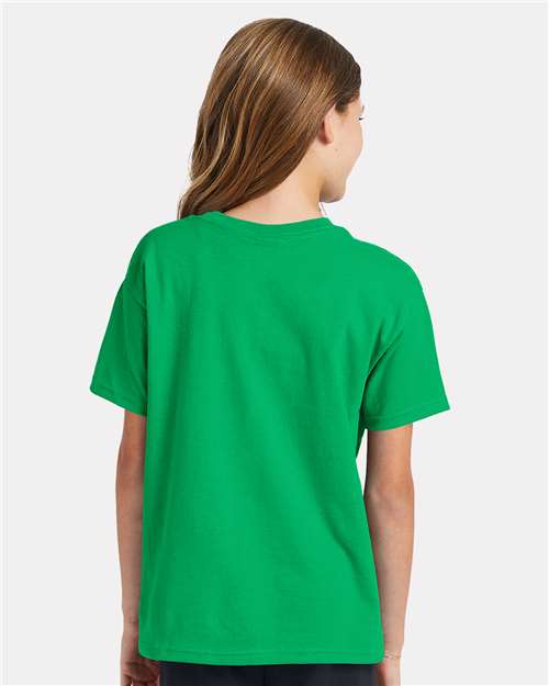 Hanes Youth EcoSmart 50/50 Cotton/Poly T-Shirt-6