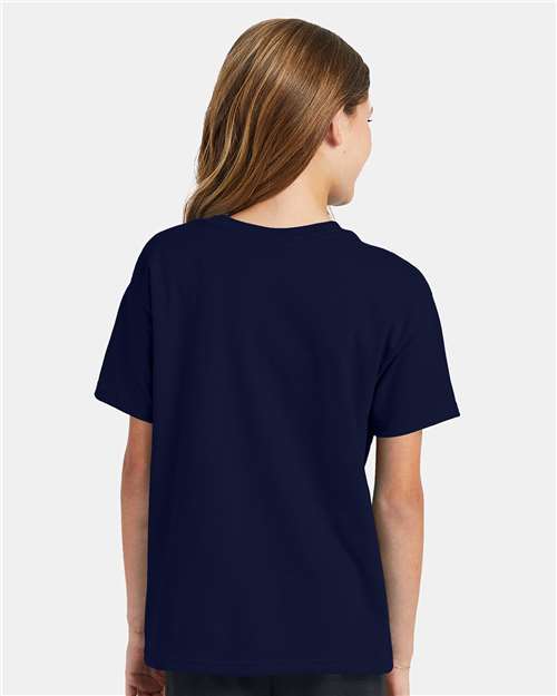Hanes Youth EcoSmart 50/50 Cotton/Poly T-Shirt-6