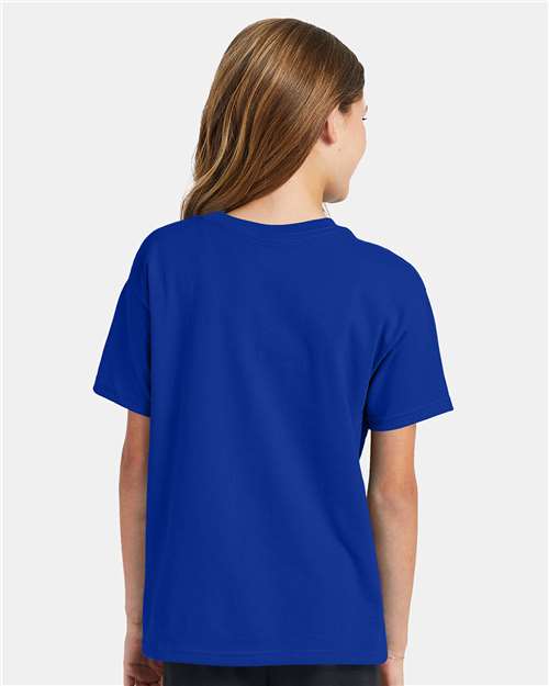Hanes Youth EcoSmart 50/50 Cotton/Poly T-Shirt-6