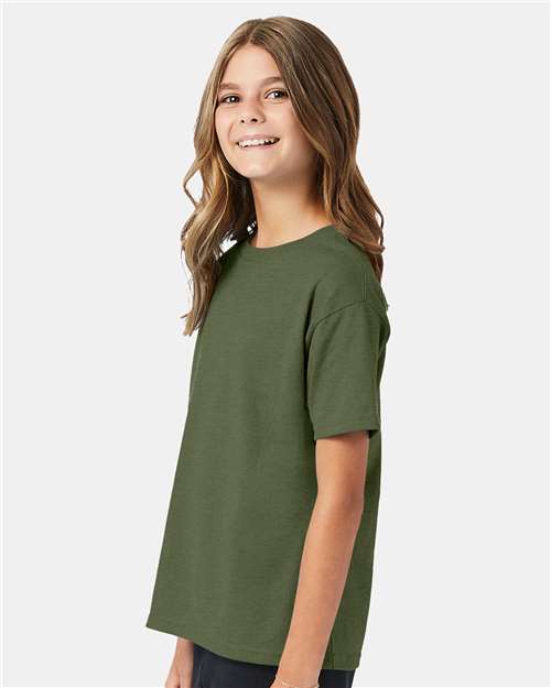 Hanes Youth EcoSmart 50/50 Cotton/Poly T-Shirt-4