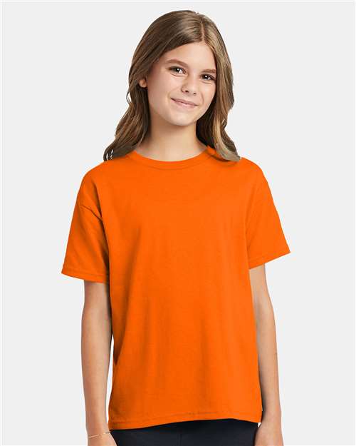 Hanes Youth EcoSmart 50/50 Cotton/Poly T-Shirt-3