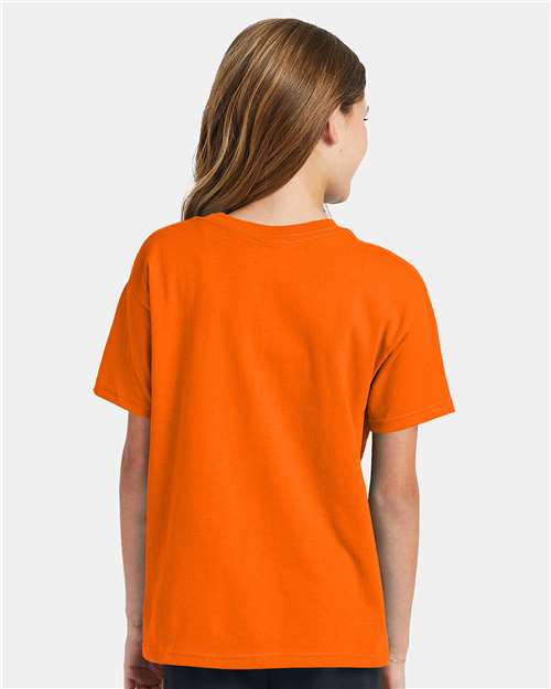 Hanes Youth EcoSmart 50/50 Cotton/Poly T-Shirt-5